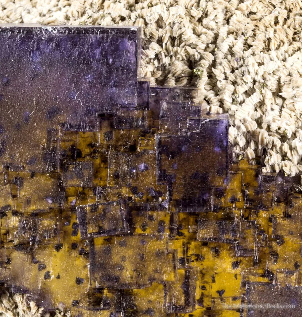 Fluorite with Barite (Petroleum-stained) - image 6