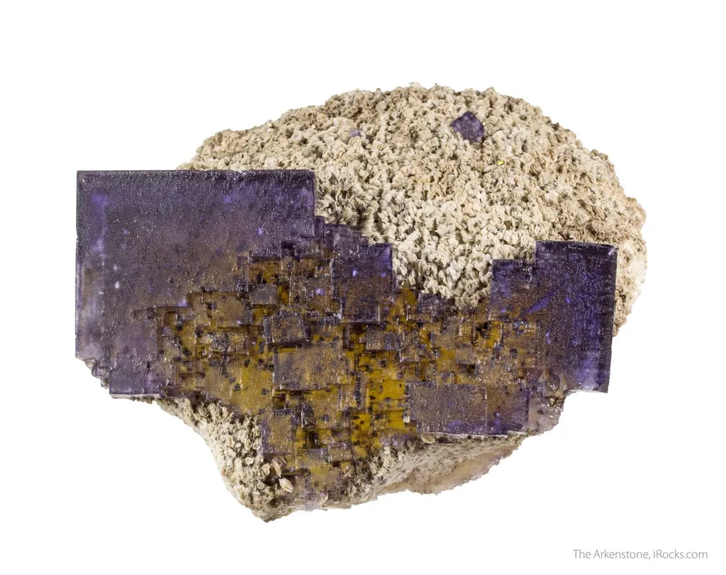 Fluorite with Barite (Petroleum-stained) - image 3