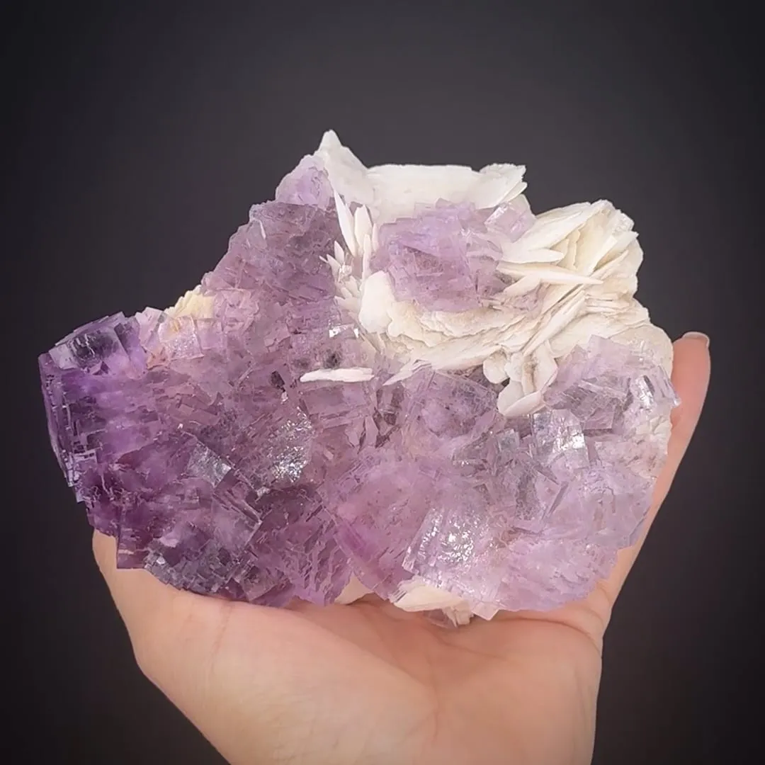 Fluorite with Baryte - image 1