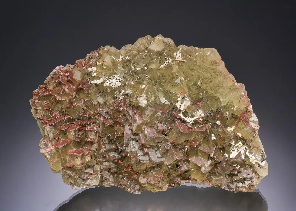 Fluorite with Baryte and Pyrite image