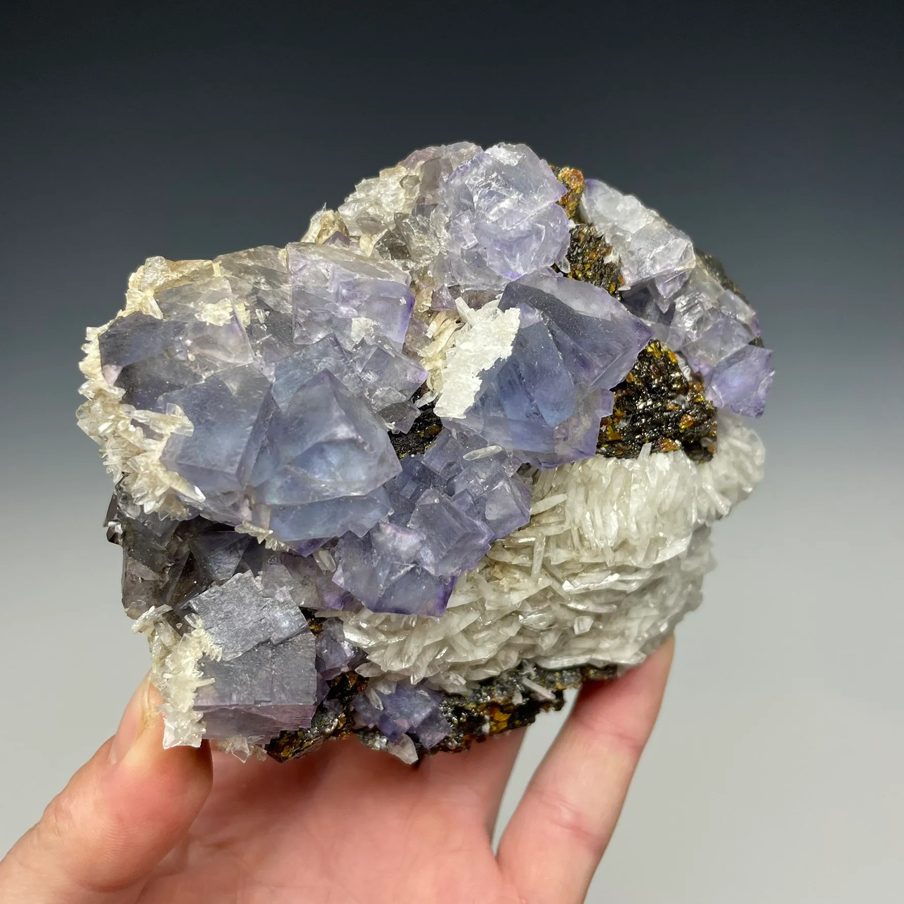 Fluorite with Baryte and Sphalerite Minerva No. 1 Mine - image 3