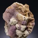 Fluorite with BARYTE on Quartz epimorph after Fluorite - image 1