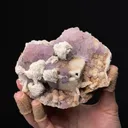 Fluorite with BARYTE on Quartz epimorph after Fluorite - image 2