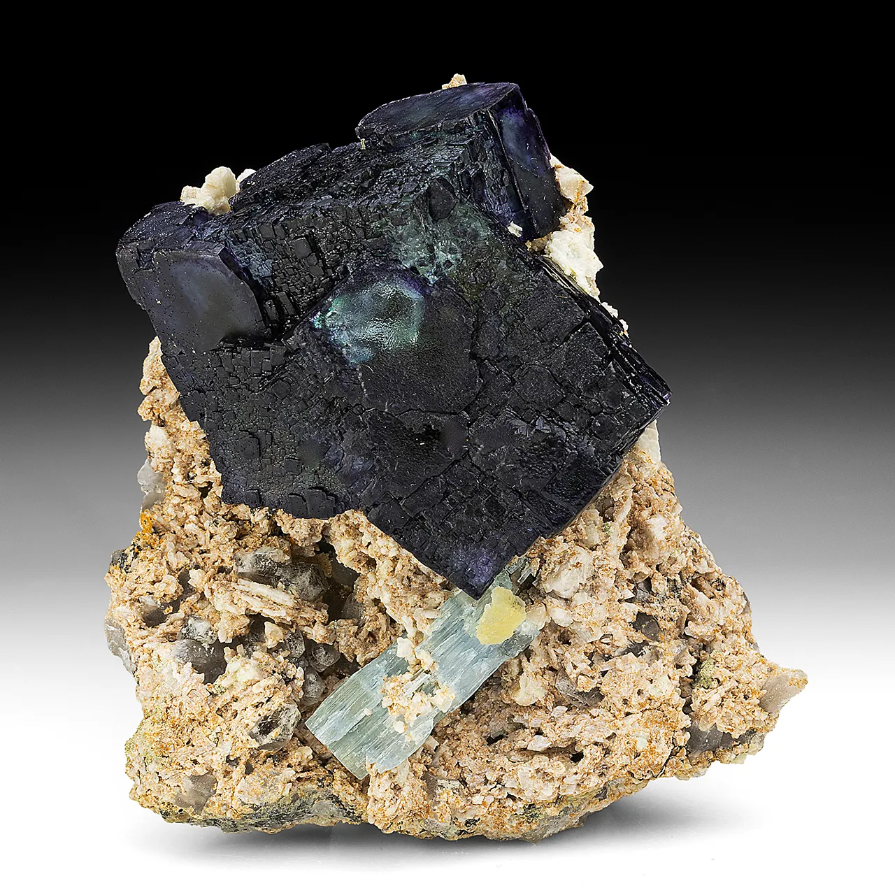 Fluorite with Beryl - image 1