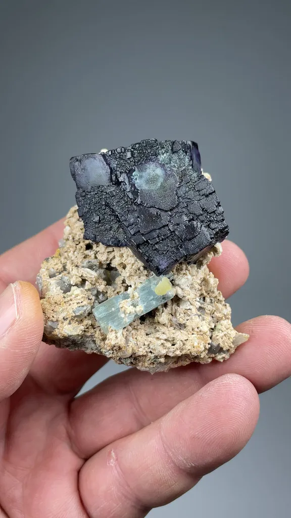 Fluorite with Beryl - image 2