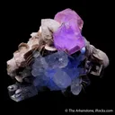 Fluorite with Beryl var. Aquamarine, Muscovite and Albite - image 8