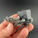Fluorite with Boulangerite, Quartz - image 1