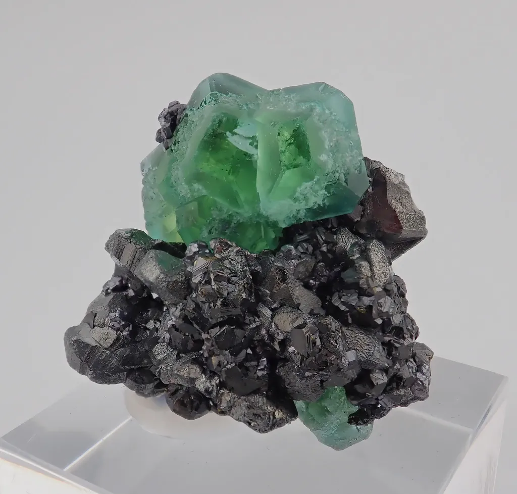 Fluorite with Bournonite image