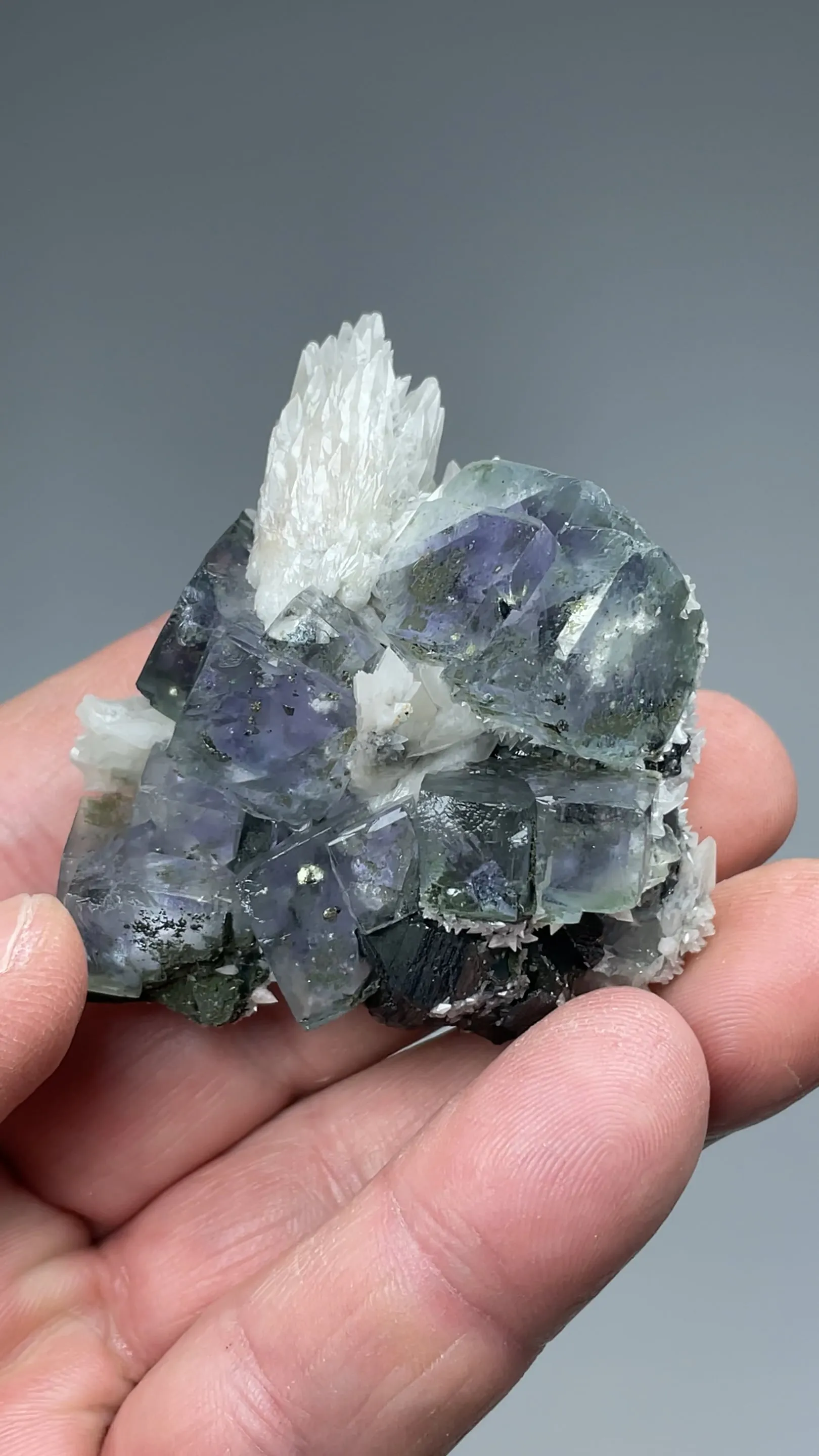 Fluorite with Calcite - image 2