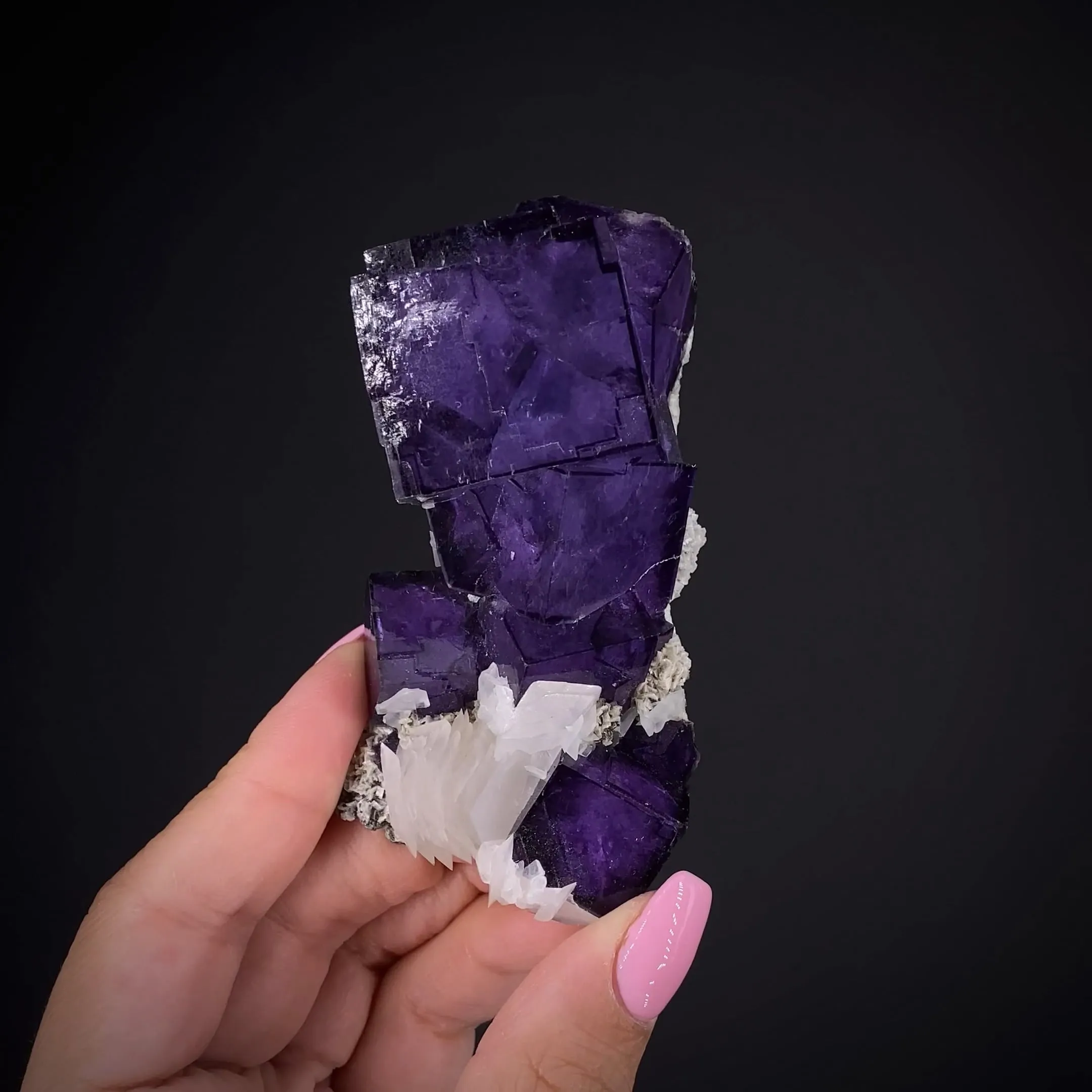 Fluorite with Calcite - image 1