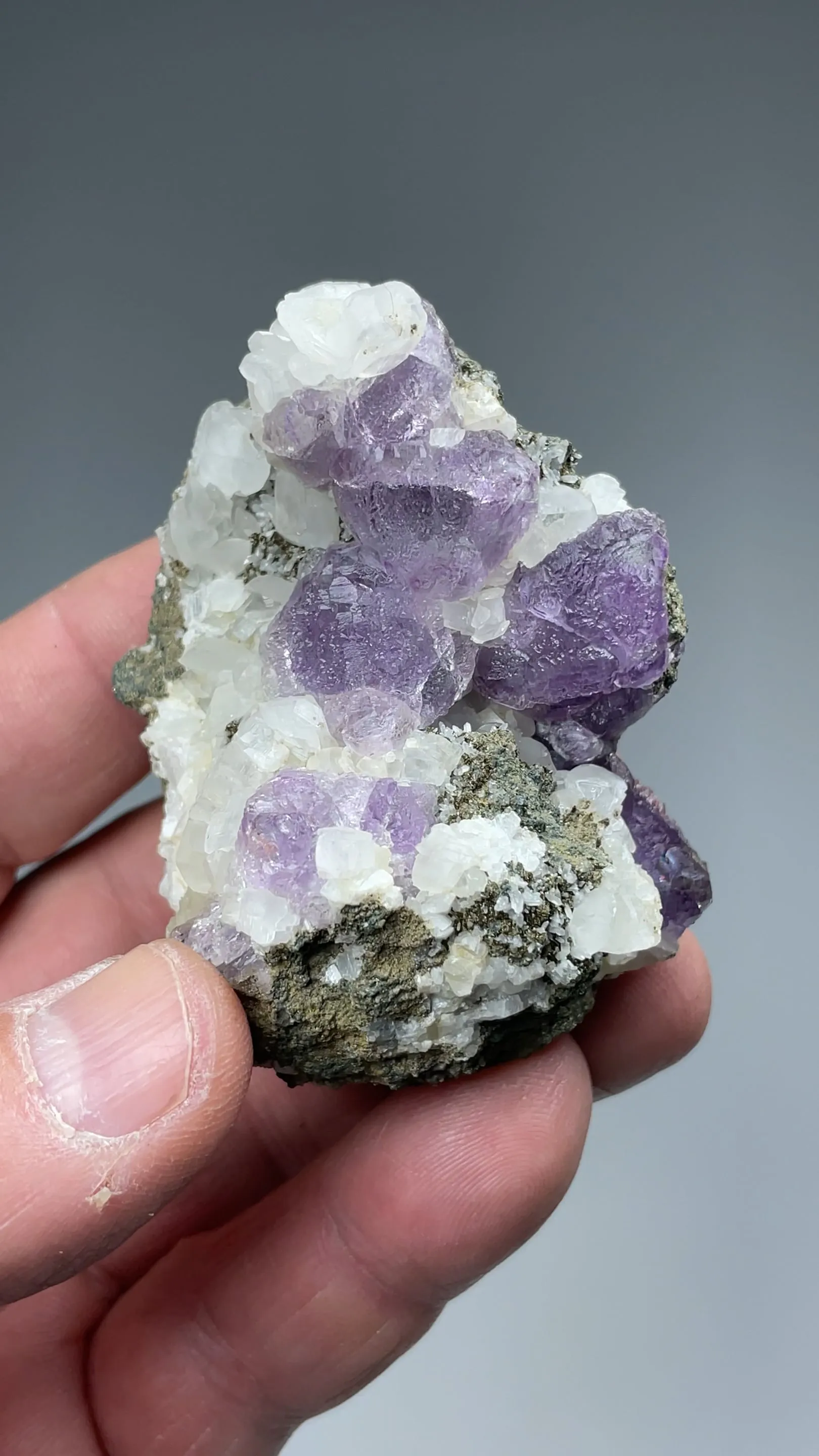 Fluorite with Calcite - image 2