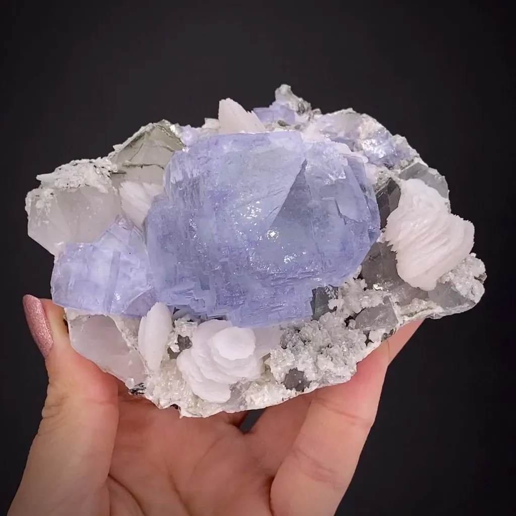 Fluorite with Calcite image