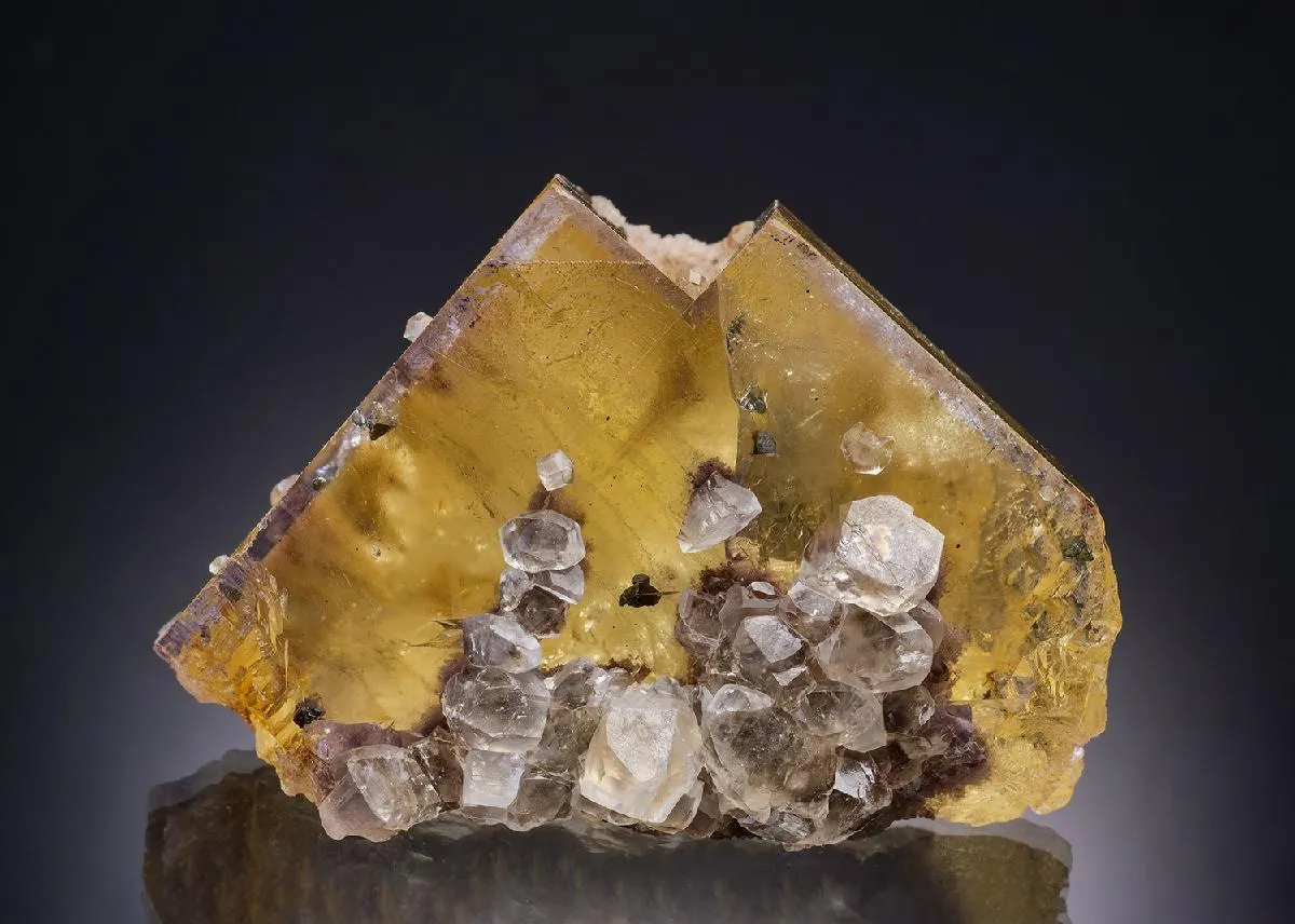 Fluorite with Calcite and Chalcopyrite - image 1