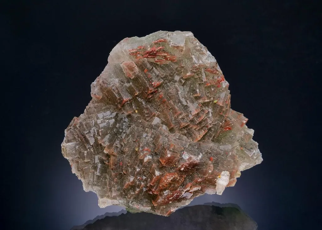 Fluorite with Calcite and Chalcopyrite