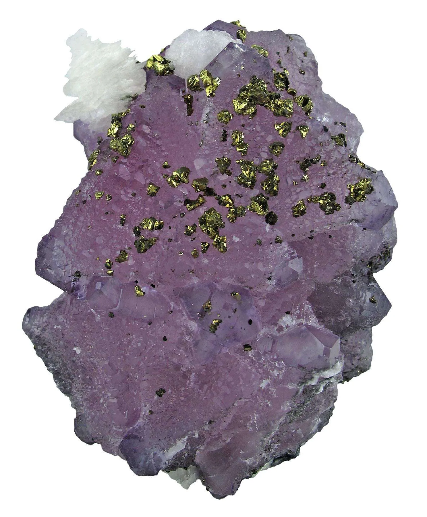 Fluorite With Calcite and Chalcopyrite - image 2