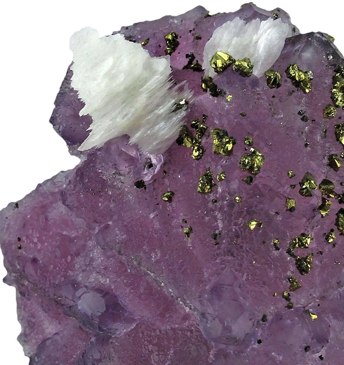 Fluorite With Calcite and Chalcopyrite - image 1