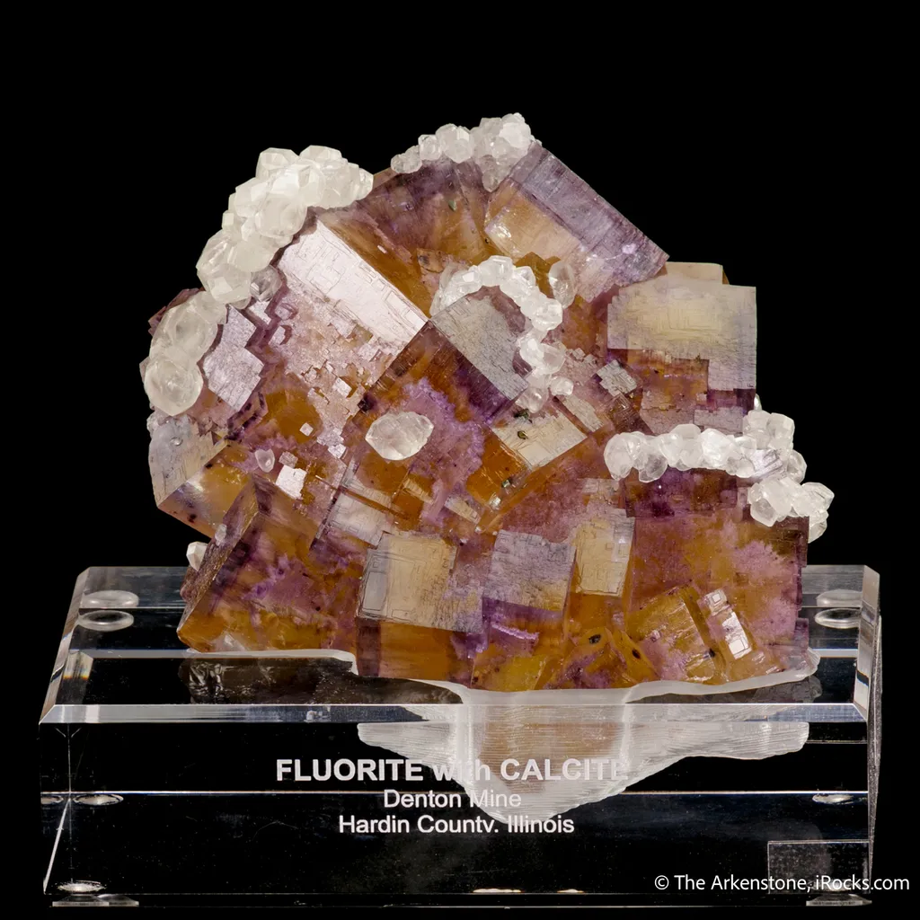 Fluorite with Calcite and Chalcopyrite - image 3