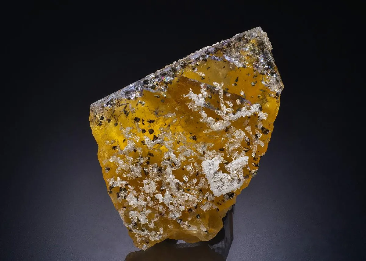 Fluorite with Calcite and Chalcopyrite - image 1