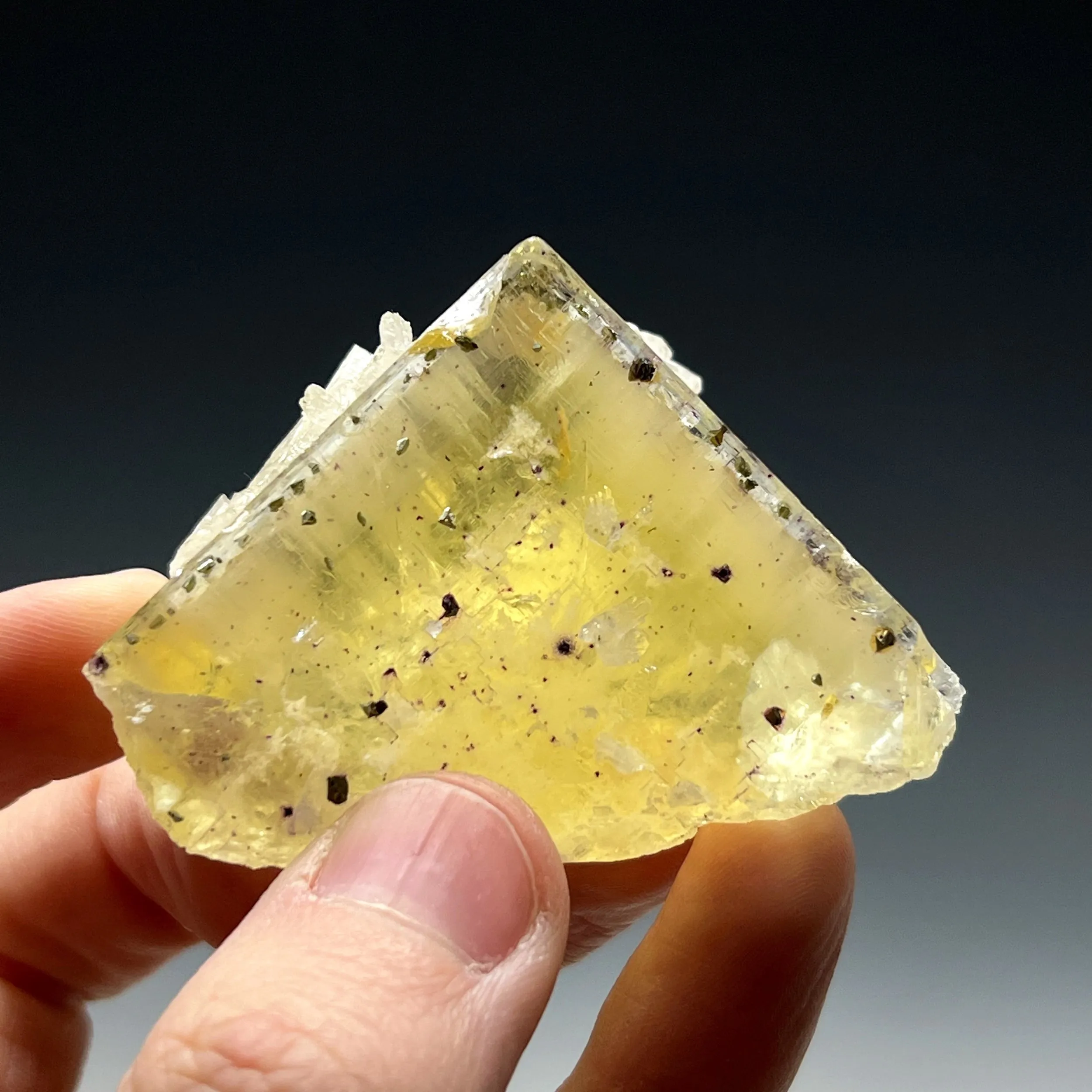 Fluorite with Calcite and Chalcopyrite - image 1