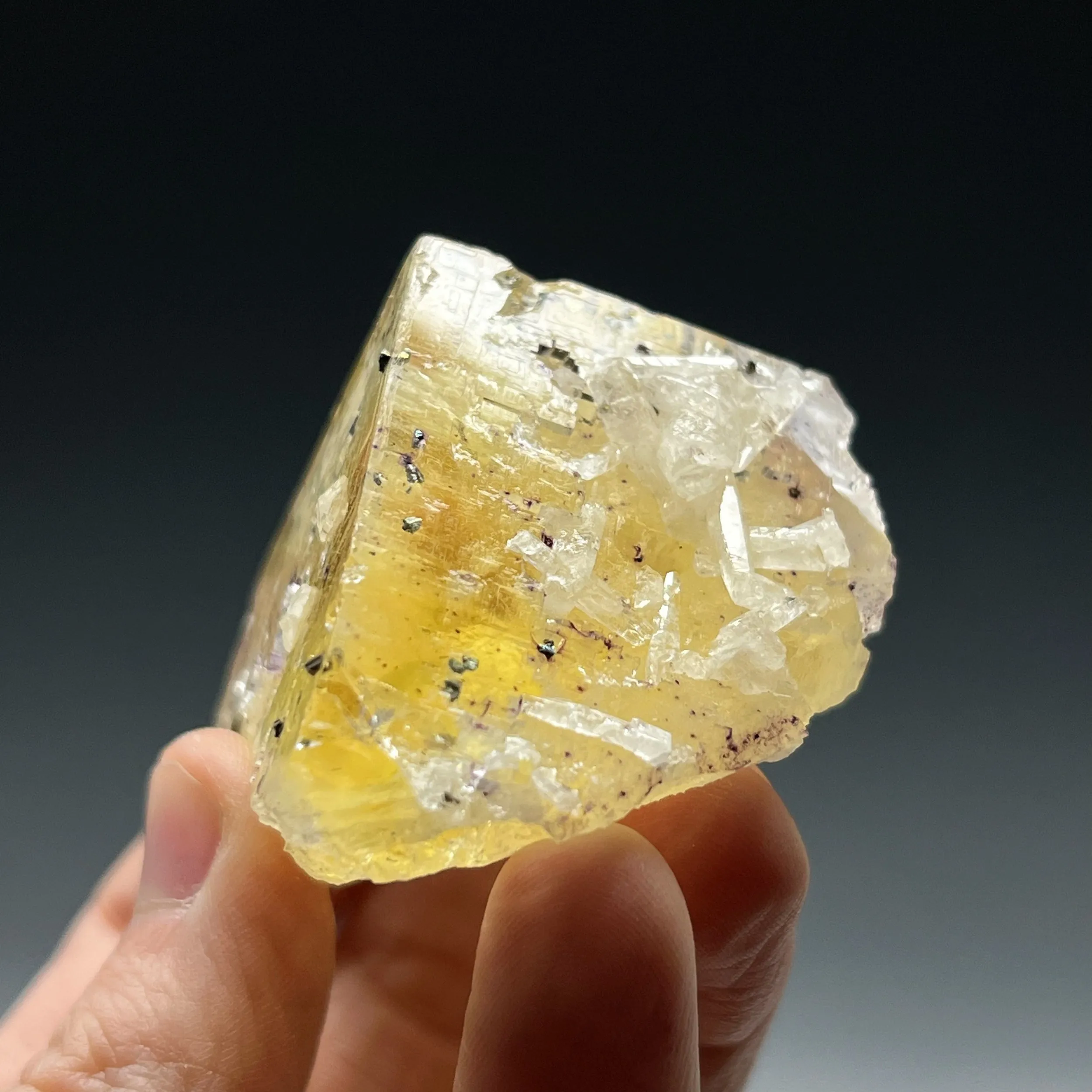 Fluorite with Calcite and Chalcopyrite - image 2