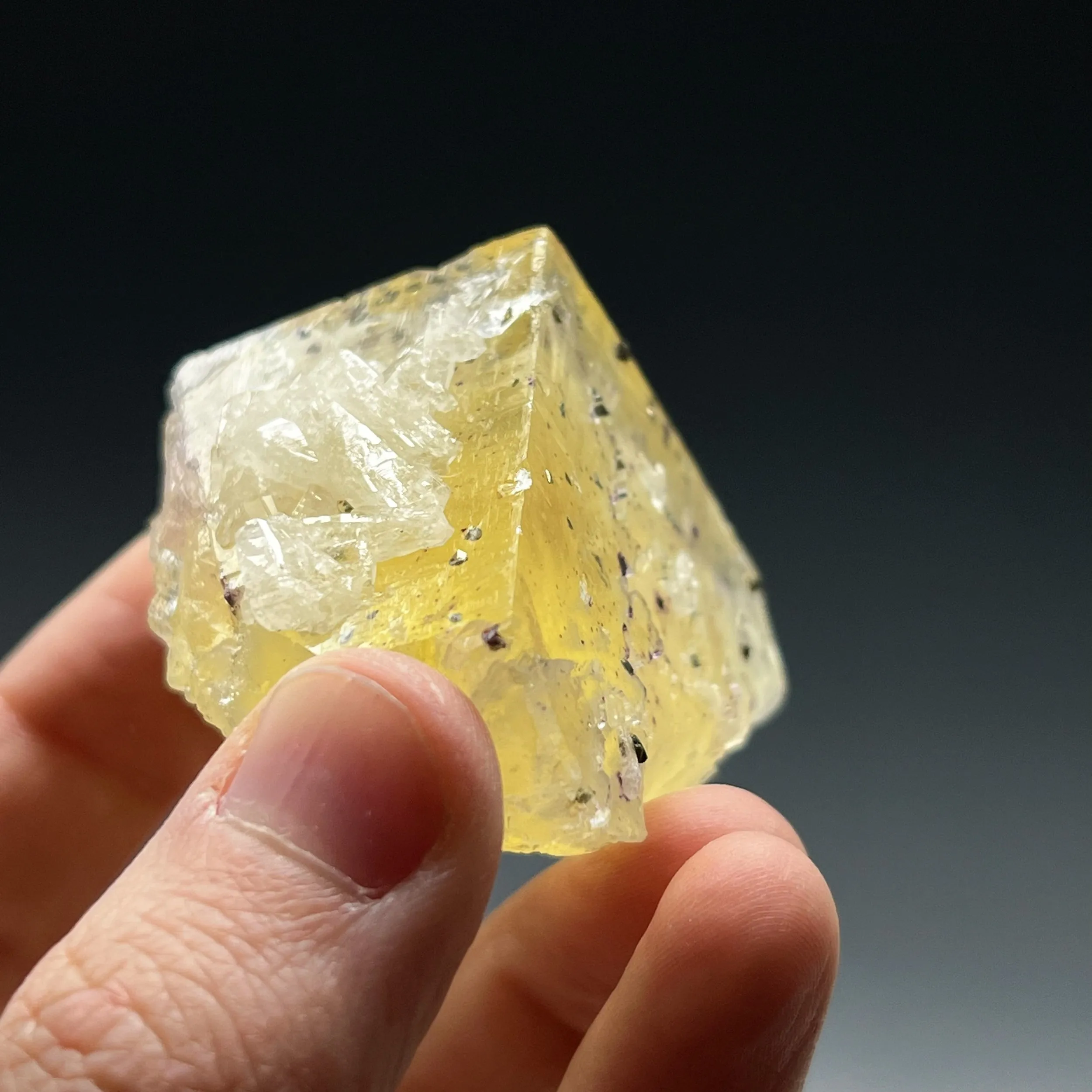 Fluorite with Calcite and Chalcopyrite - image 3