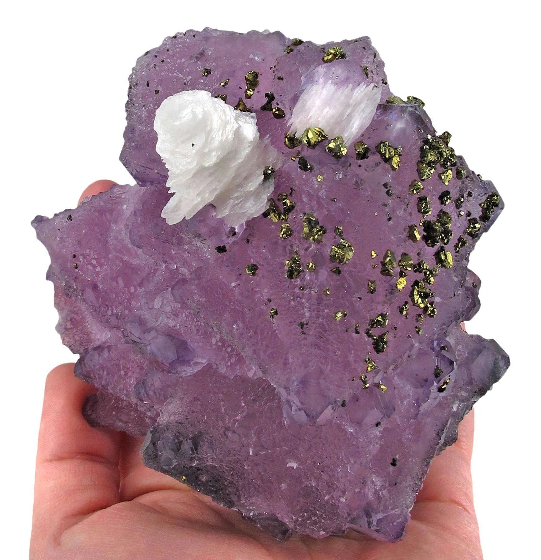 Fluorite With Calcite and Chalcopyrite - image 4