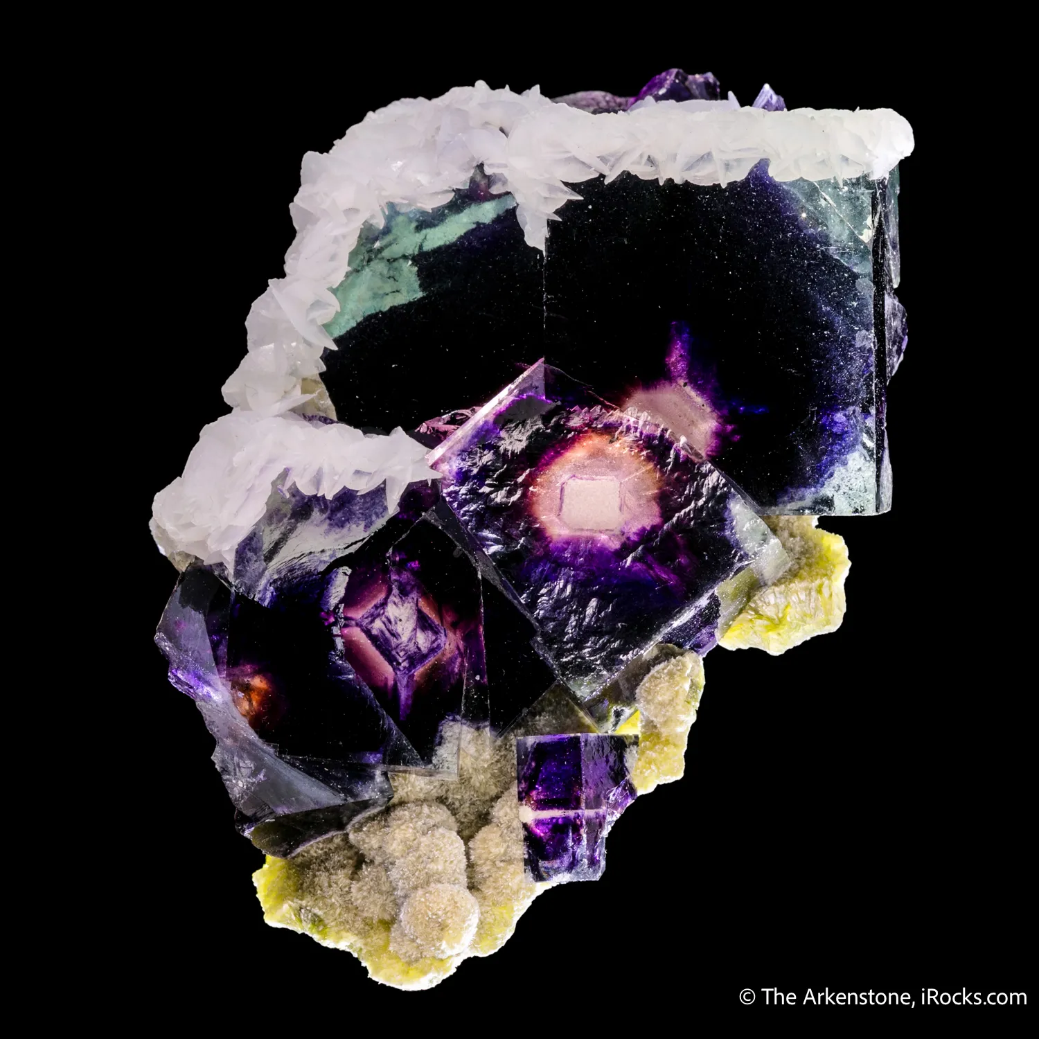 Fluorite with Calcite and Muscovite - image 5