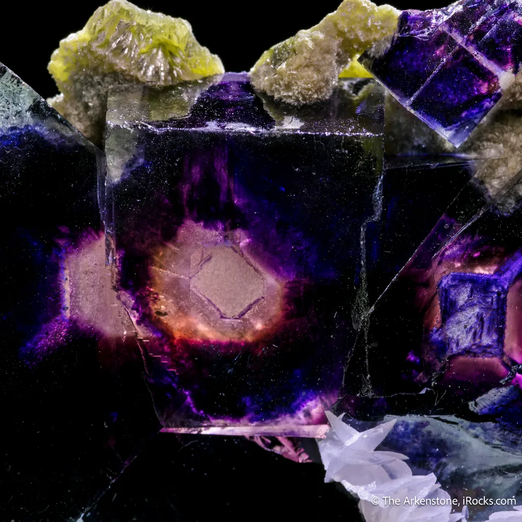 Fluorite with Calcite and Muscovite image