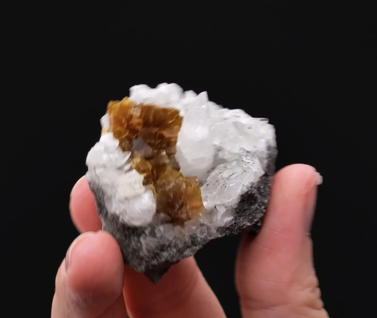 Fluorite with Calcite and Pyrite - image 2