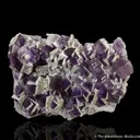 Fluorite with Calcite and Pyrite "snowcaps" - image 1
