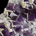 Fluorite with Calcite and Pyrite "snowcaps" - image 2
