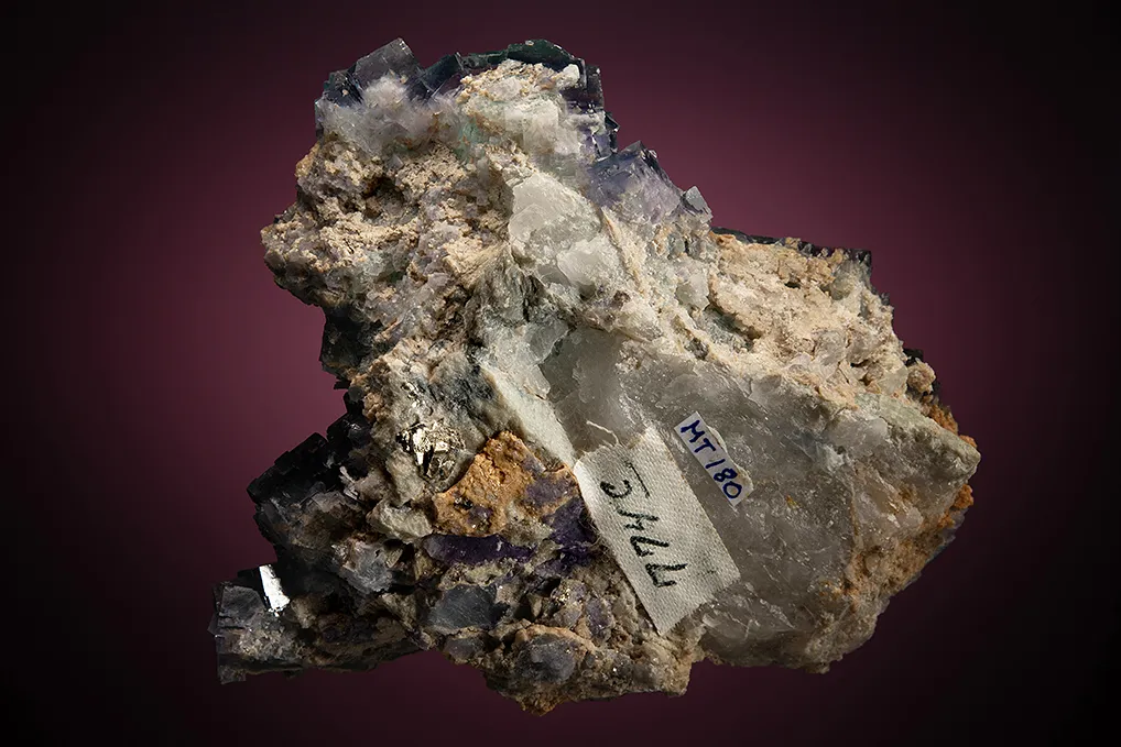 Fluorite with Calcite and Quartz - image 2