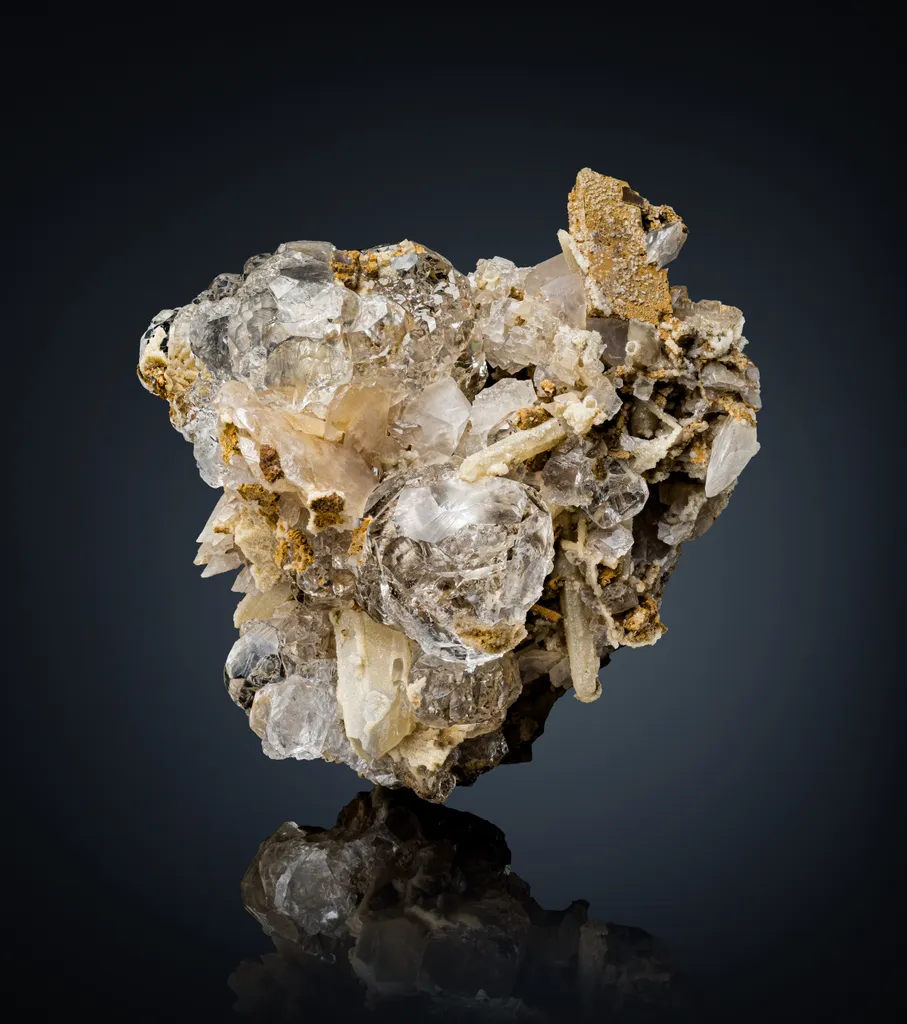 Fluorite with Calcite and Quartz image