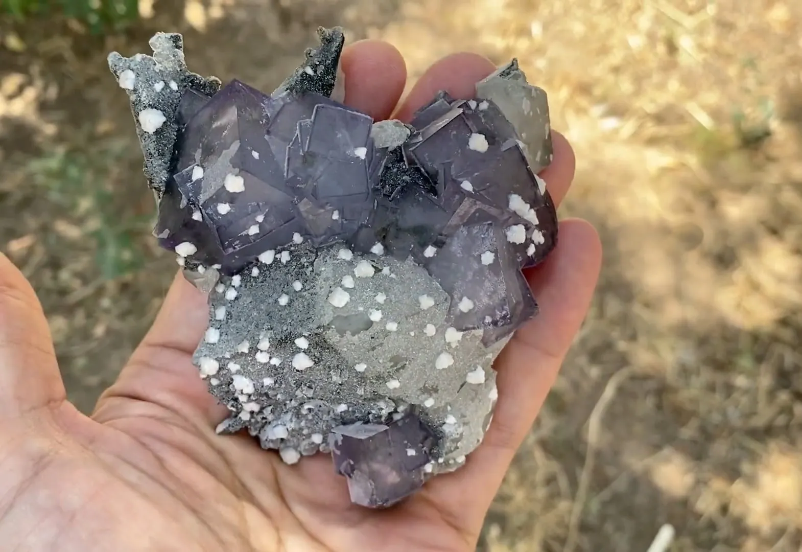 Fluorite with Calcite and Quartz - image 5