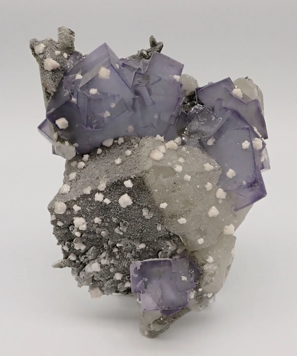 Fluorite with Calcite and Quartz - image 4