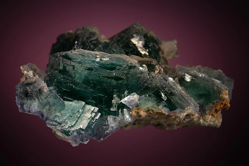 Fluorite with Calcite and Quartz - image 3