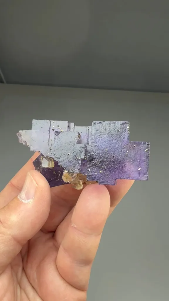 Fluorite with Calcite, Chalcopyrite - image 2