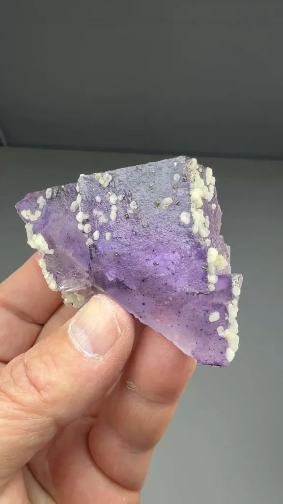 Fluorite with Calcite, Chalcopyrite - image 2