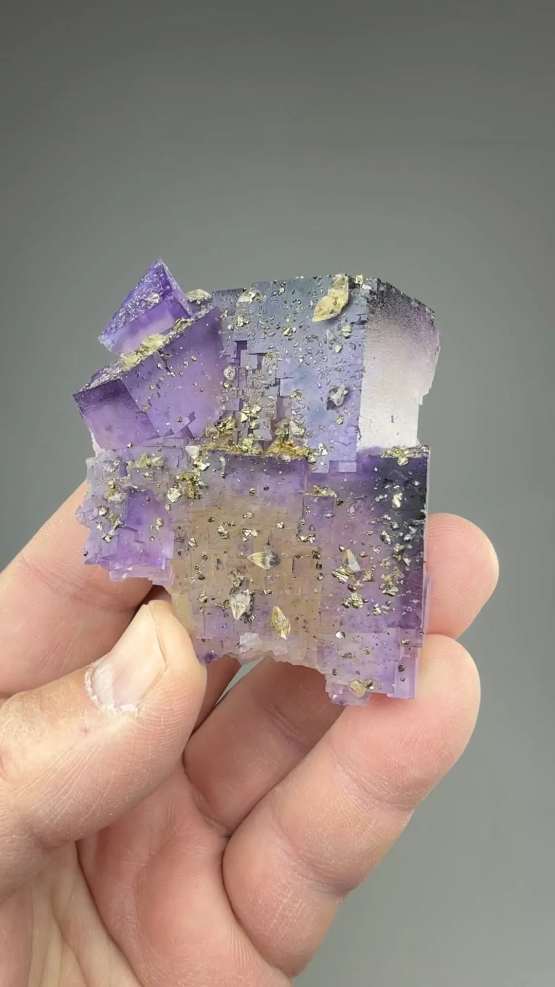 Fluorite with Calcite, Chalcopyrite - image 2