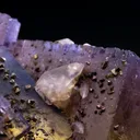 Fluorite with Calcite & Chalcopyrite - Denton Mine - image 5