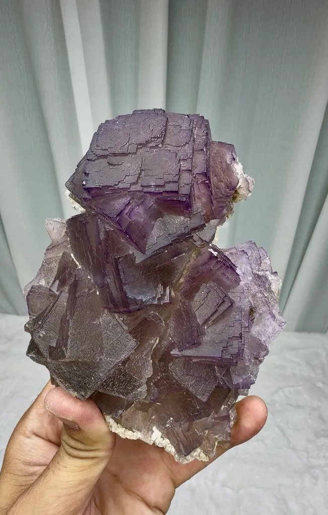 Fluorite with Calcite Crystal image