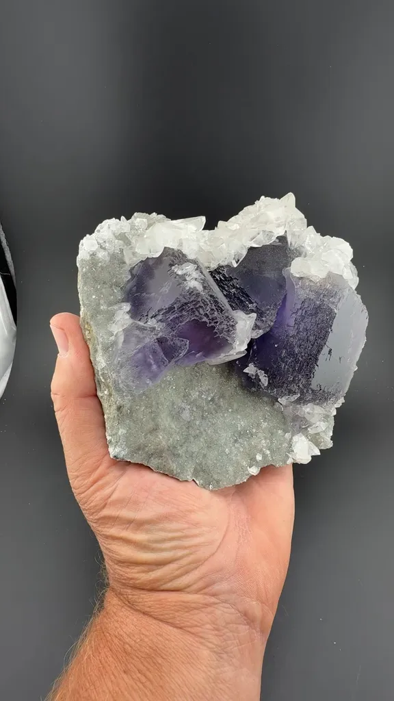 Fluorite with Calcite - image 2
