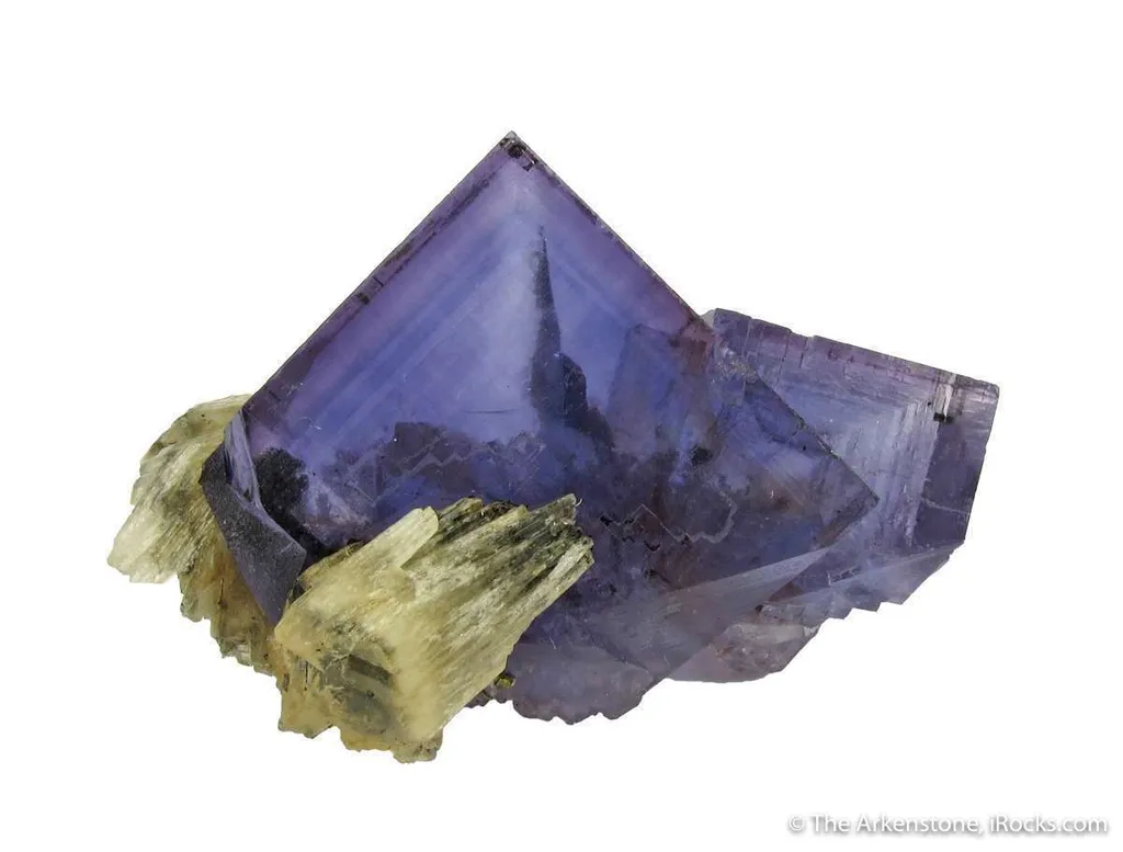 Fluorite with Calcite (fluorescent) image