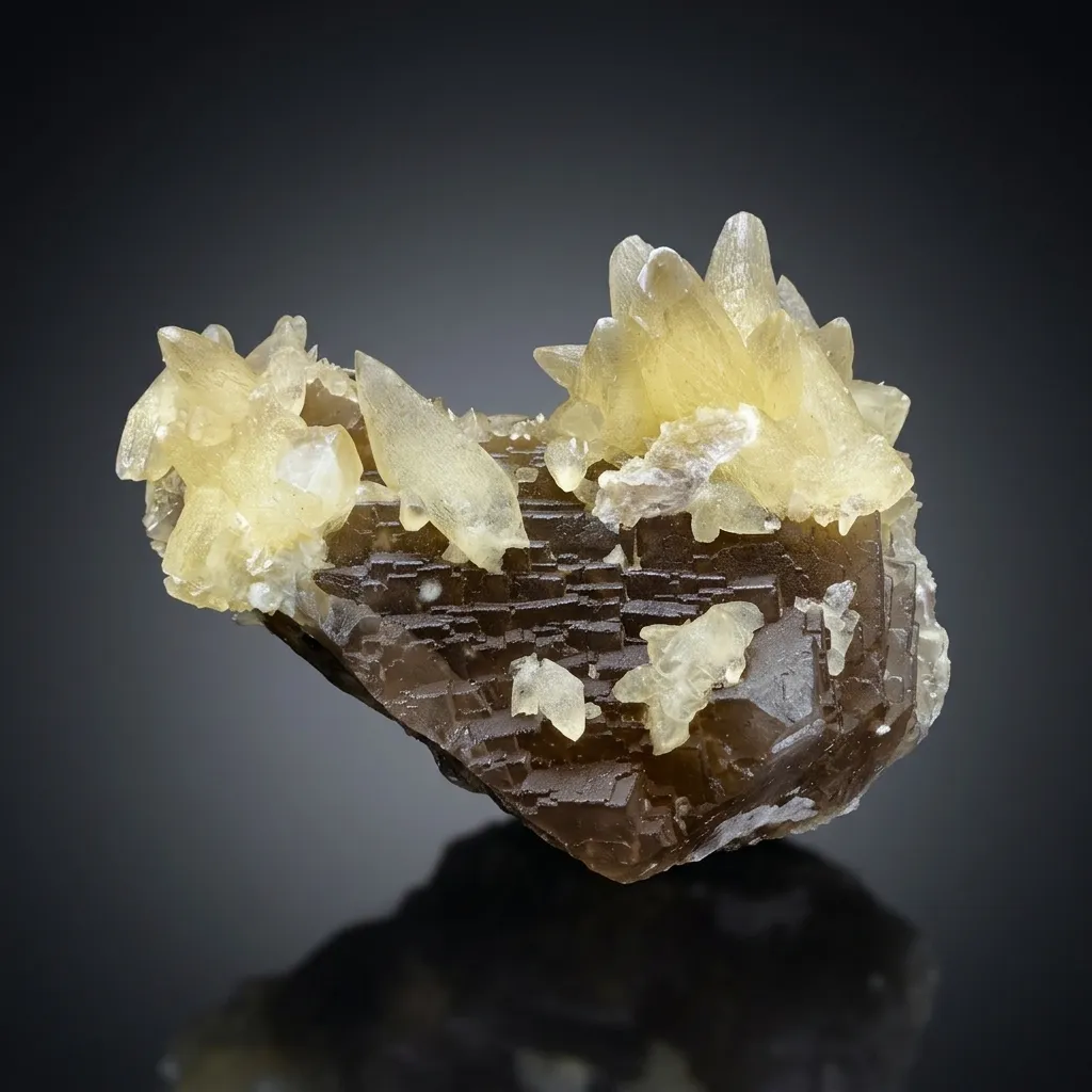 Fluorite with calcite from Pakistan image