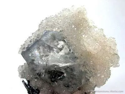 Fluorite With Calcite on Galena - image 2