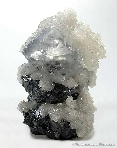 Fluorite With Calcite on Galena image