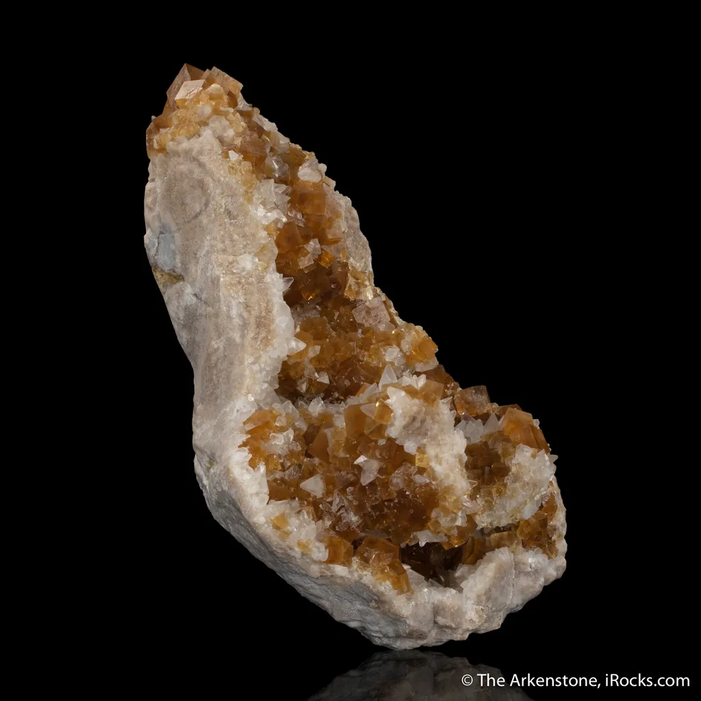 Fluorite with Calcite on jura limestone - image 4