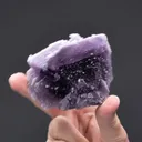Fluorite with Calcite on Quartz - image 2