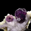 Fluorite with Calcite on Quartz - image 4