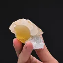 Fluorite with Calcite on Quartz - image 2